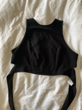 Black Women's Cropped Tank Top